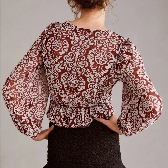 Anthropologie Sheer Boho Blouse - Picture 3 of 8